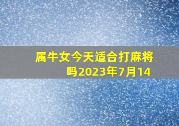 属牛女今天适合打麻将吗2023年7月14