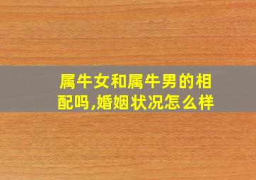 属牛女和属牛男的相配吗,婚姻状况怎么样