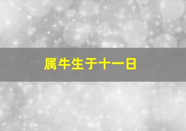 属牛生于十一日