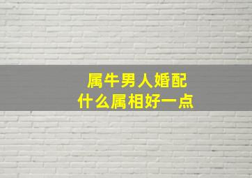 属牛男人婚配什么属相好一点