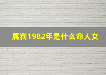 属狗1982年是什么命人女