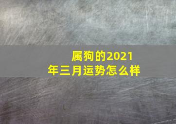 属狗的2021年三月运势怎么样