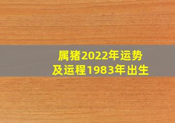 属猪2022年运势及运程1983年出生