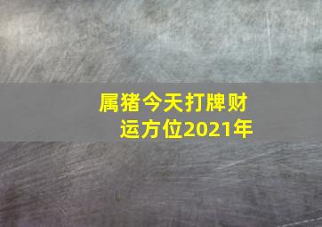 属猪今天打牌财运方位2021年