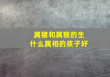 属猪和属猴的生什么属相的孩子好