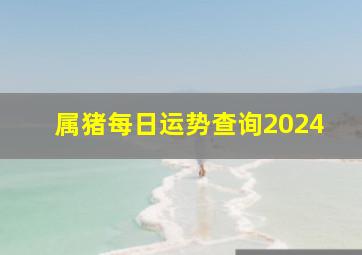 属猪每日运势查询2024