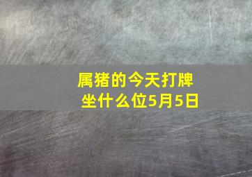 属猪的今天打牌坐什么位5月5日