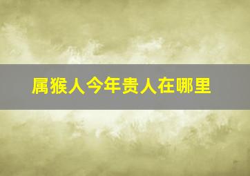 属猴人今年贵人在哪里