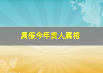 属猴今年贵人属相