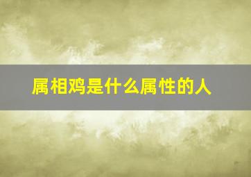 属相鸡是什么属性的人