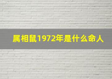 属相鼠1972年是什么命人