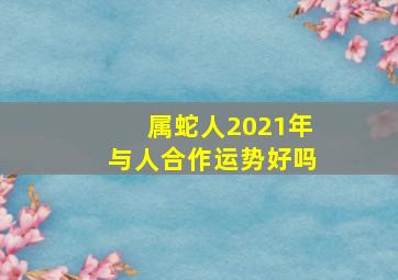 属蛇人2021年与人合作运势好吗