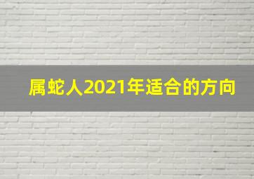 属蛇人2021年适合的方向