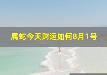 属蛇今天财运如何8月1号