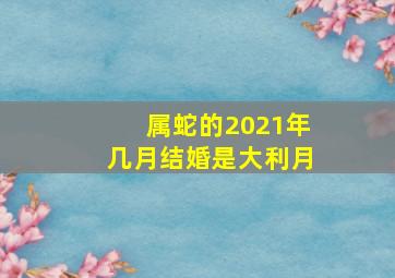 属蛇的2021年几月结婚是大利月