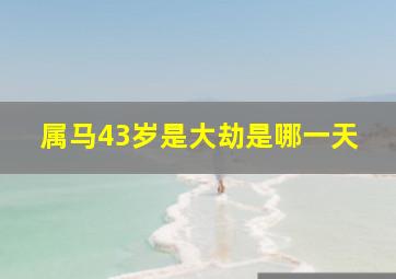 属马43岁是大劫是哪一天