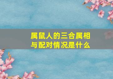 属鼠人的三合属相与配对情况是什么