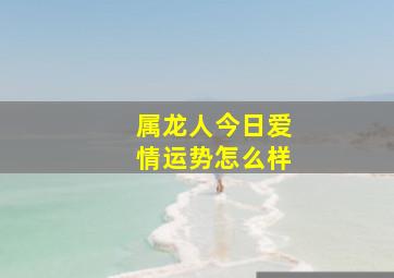 属龙人今日爱情运势怎么样