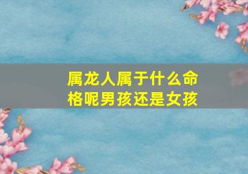 属龙人属于什么命格呢男孩还是女孩