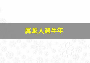 属龙人遇牛年