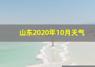 山东2020年10月天气