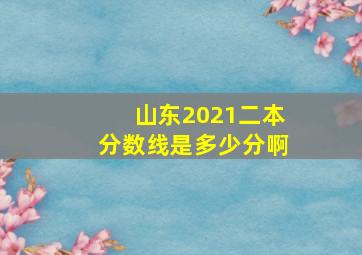 山东2021二本分数线是多少分啊