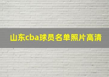 山东cba球员名单照片高清