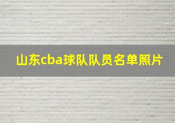 山东cba球队队员名单照片