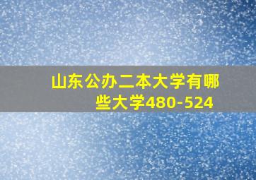 山东公办二本大学有哪些大学480-524