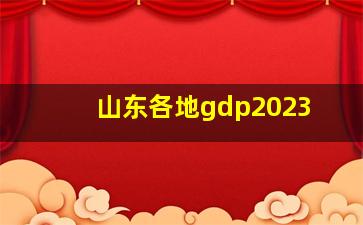 山东各地gdp2023