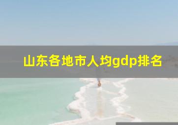 山东各地市人均gdp排名