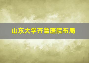 山东大学齐鲁医院布局