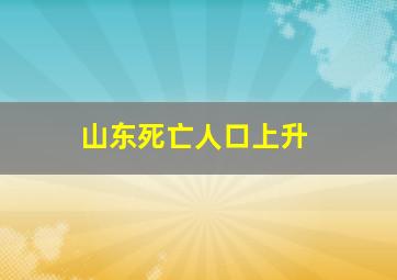 山东死亡人口上升