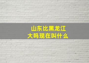 山东比黑龙江大吗现在叫什么