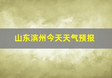 山东滨州今天天气预报