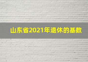 山东省2021年退休的基数