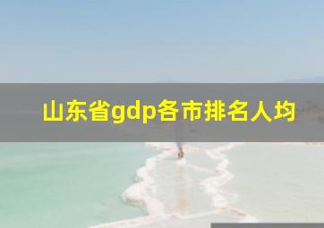 山东省gdp各市排名人均