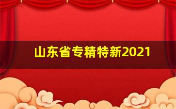 山东省专精特新2021