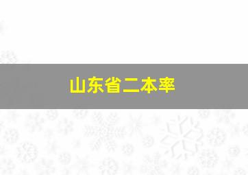 山东省二本率