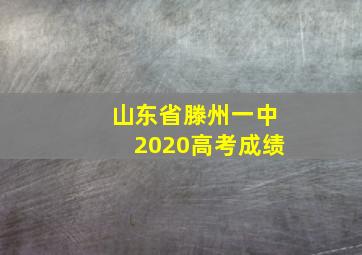 山东省滕州一中2020高考成绩