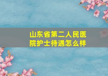 山东省第二人民医院护士待遇怎么样