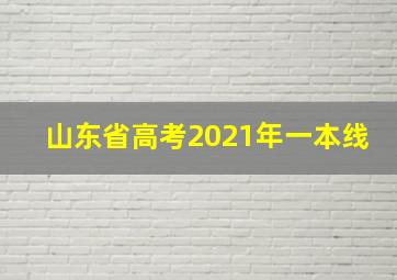 山东省高考2021年一本线