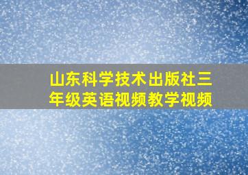 山东科学技术出版社三年级英语视频教学视频