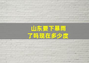 山东要下暴雨了吗现在多少度