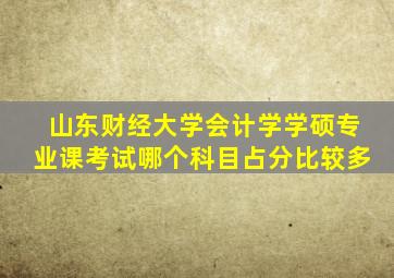 山东财经大学会计学学硕专业课考试哪个科目占分比较多