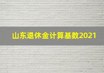 山东退休金计算基数2021