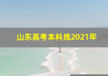 山东高考本科线2021年