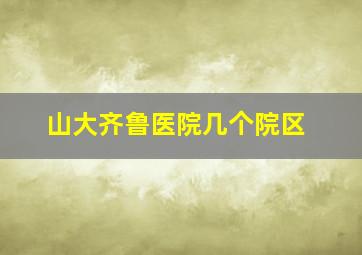 山大齐鲁医院几个院区