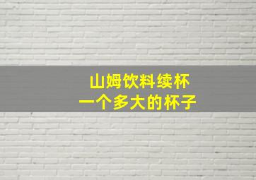 山姆饮料续杯一个多大的杯子