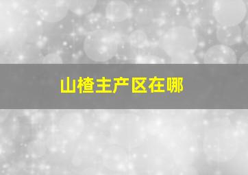 山楂主产区在哪